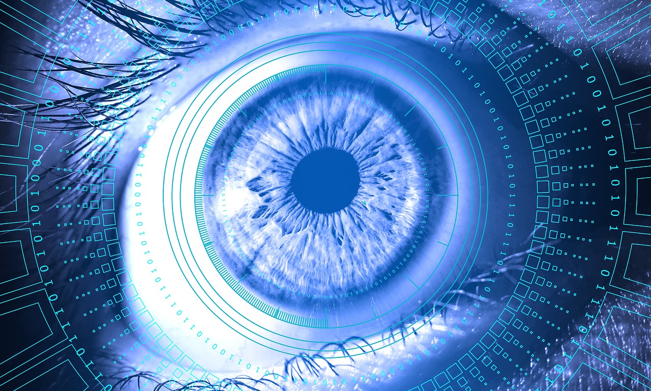 A blue and white object in a blue and white object