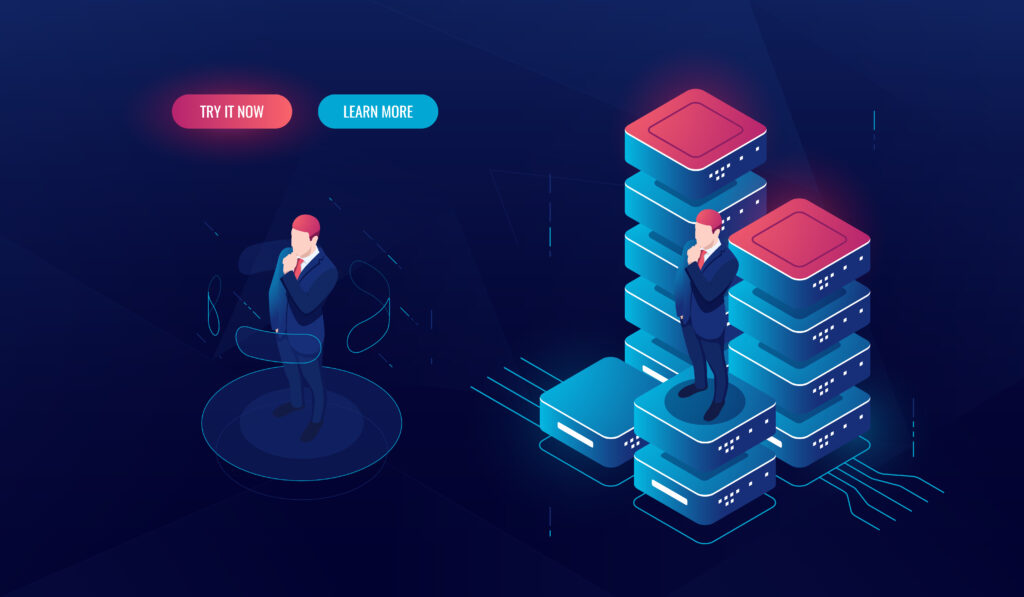 diagram comparing microservices and monolithic software architecture