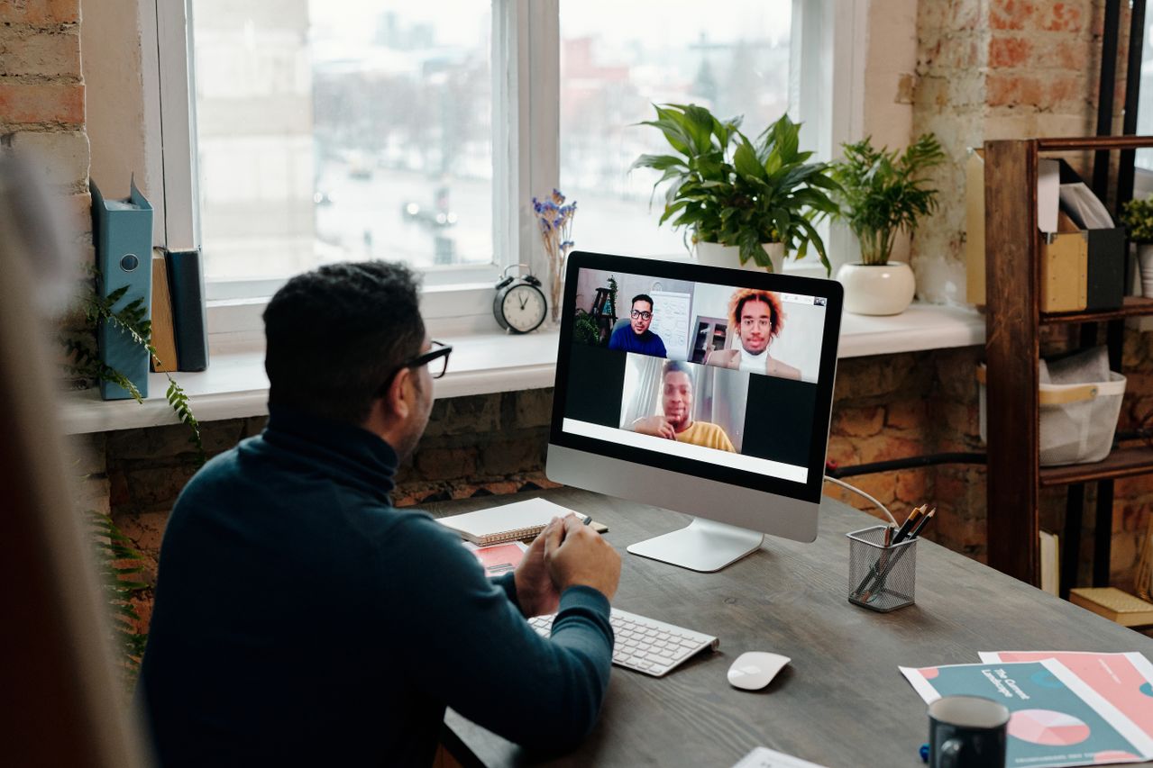 remote team collaborating across different time zones